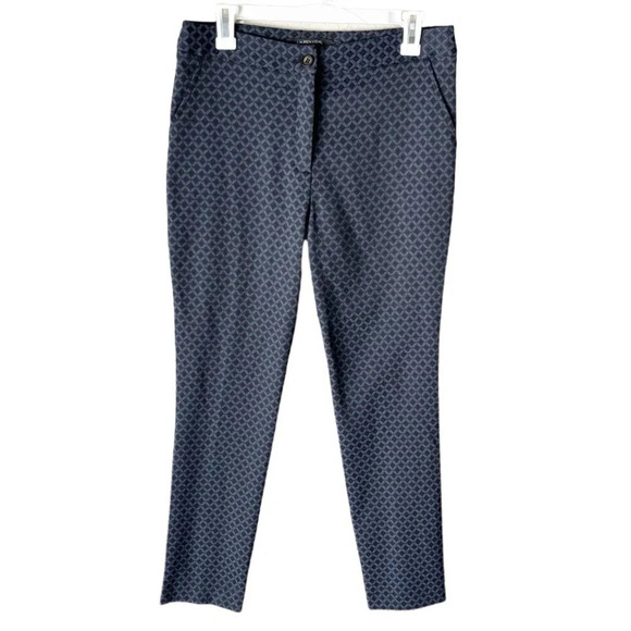 Lauren Vidal Pants Women's Small Aspen Jacquard Textured Geometric Career Slacks - Picture 1 of 7